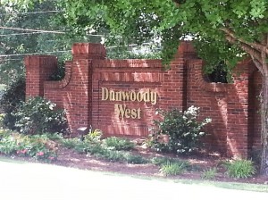 Dunwoody West sign
