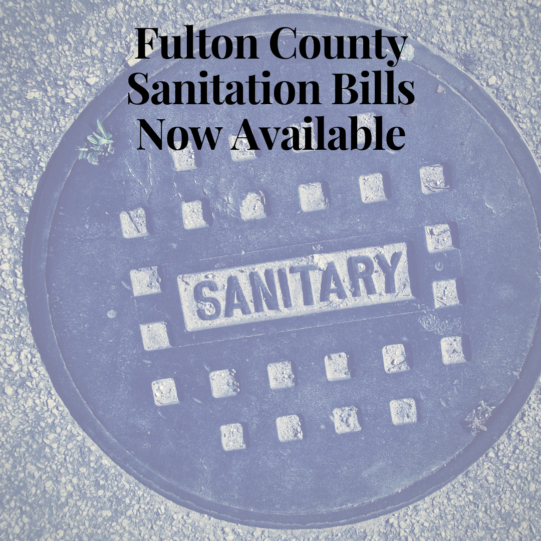 City of Atlanta Solid Waste Service (aka Sanitation Tax) Bills Are Out