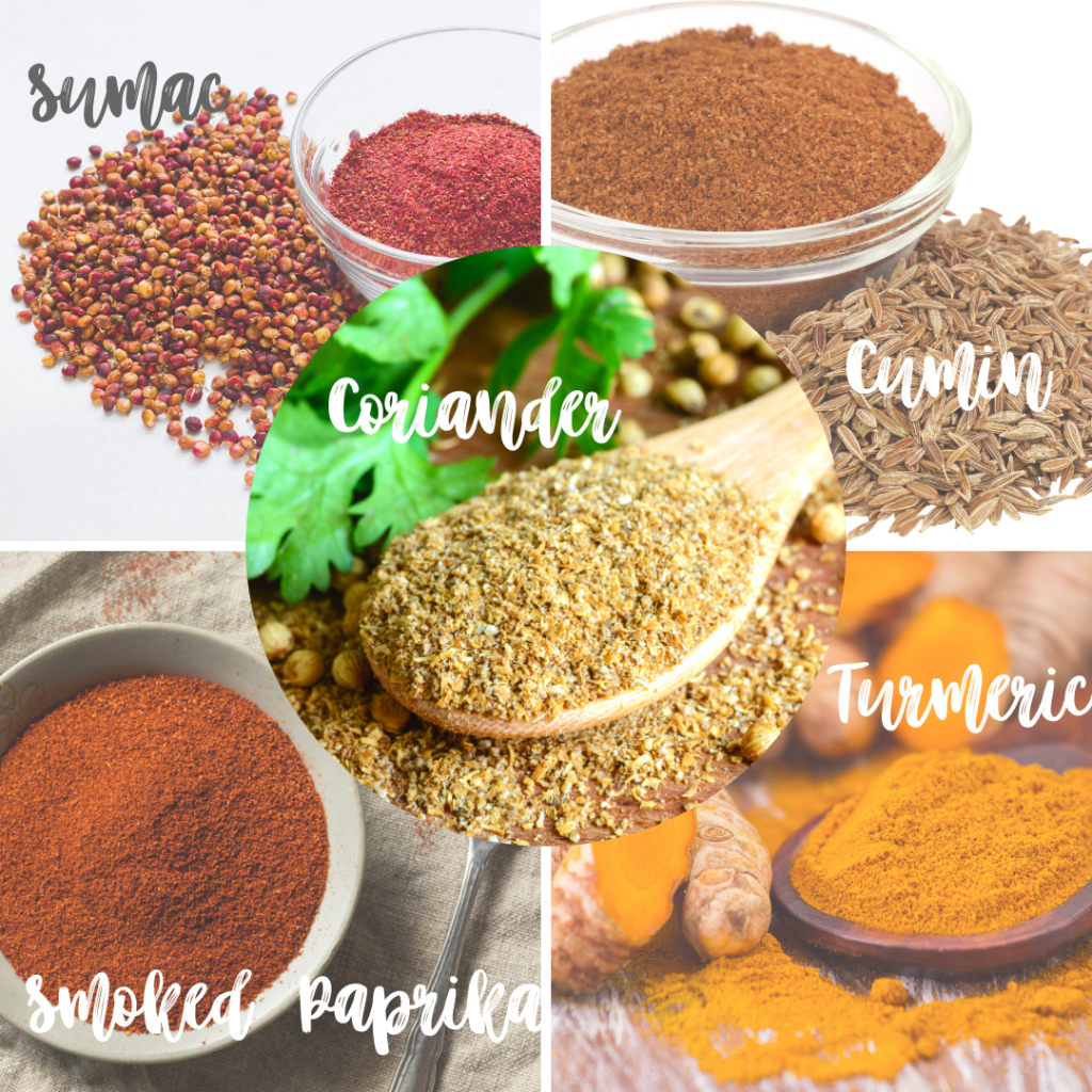 photos of the 5 spices mentioned